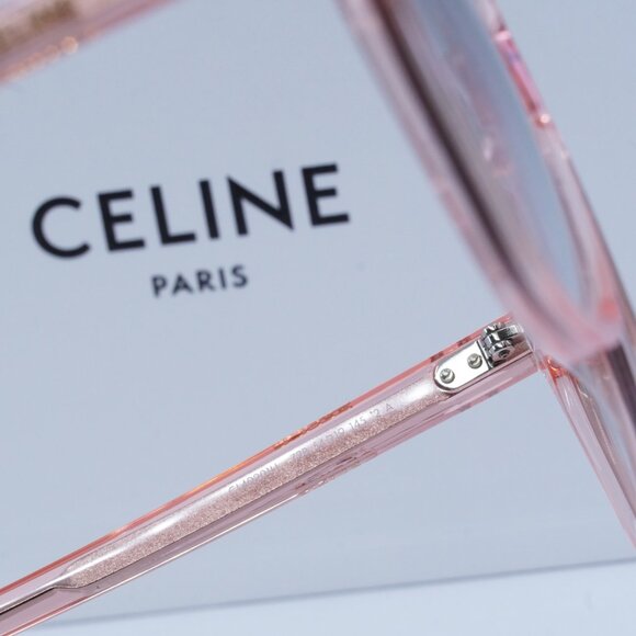 Final Price! Celine CL40201U 72B Sunglasses -Transparent Pink Frame, Grey Lenses - Picture 5 of 9